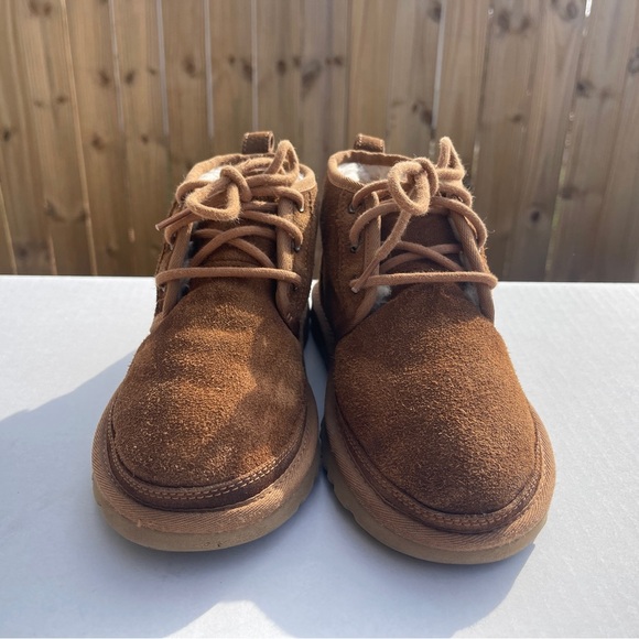 UGG‎ 1094269 Neumel Chestnut Brown Suede Fur Low Women's BOOTS Size 6 - Picture 3 of 8